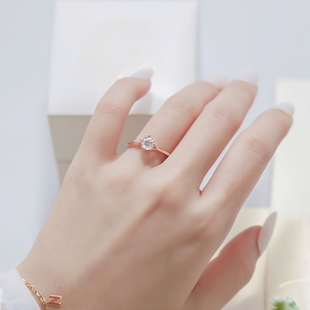  Nhẫn đính hôn vàng 14k Eterna Crown | Gix Jewelry 