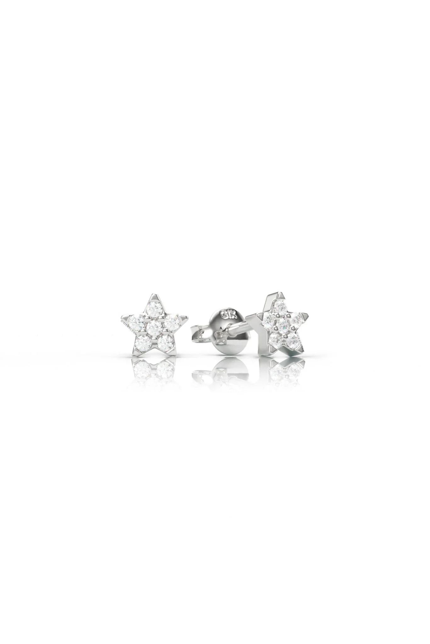  [CÓ SẴN] Bông tai moissanite hình sao vàng vàng 14k - GBT25050099 