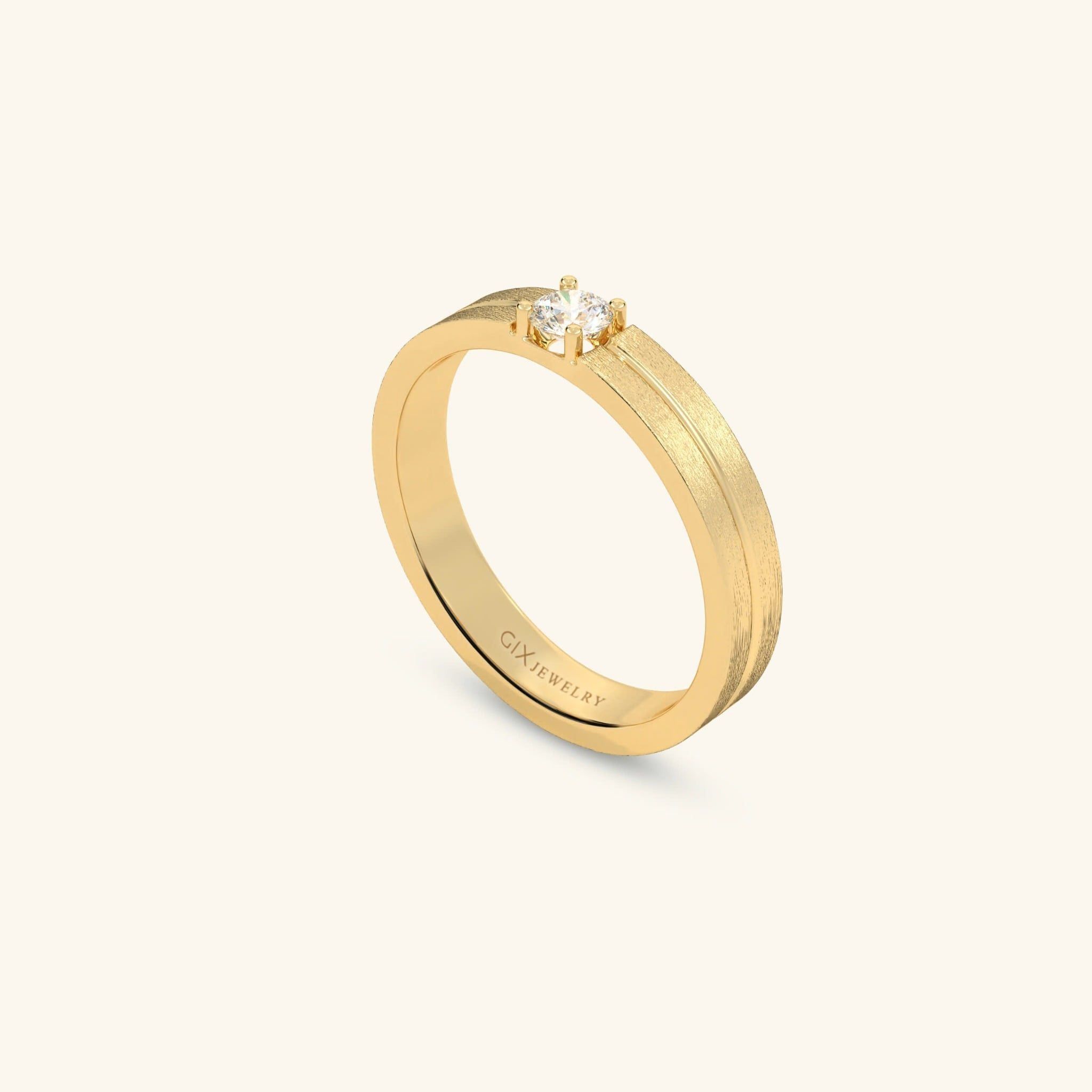  Nhẫn cưới vàng thiết kế đính đá cao cấp - GCR25050252 | Gix Jewel 