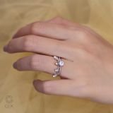 [CÓ SẴN] Nhẫn vương miện 2 đai vàng trắng 14k size 9 | Gix Jewel 
