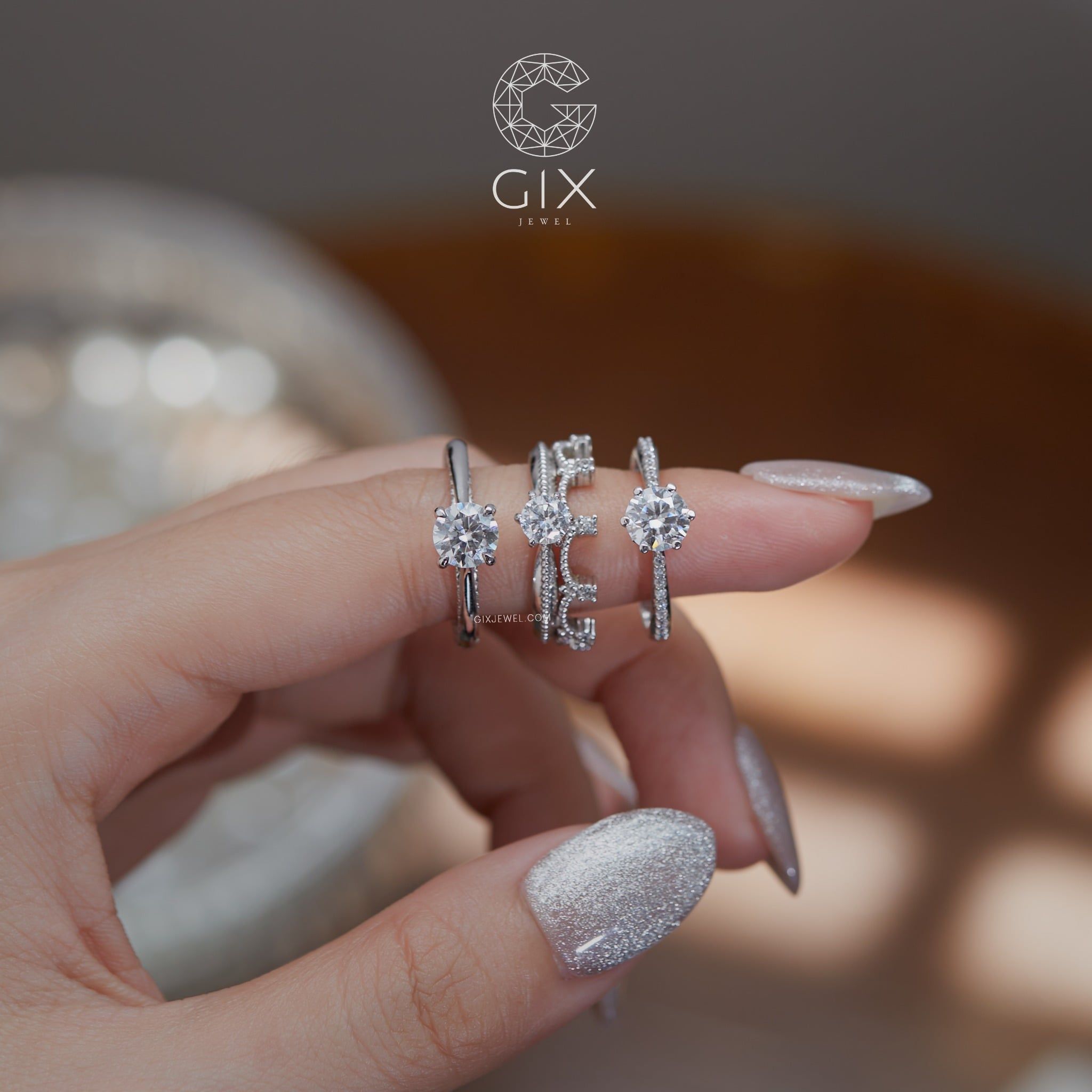  Nhẫn cầu hôn vàng 14k Crown Desire | Gix Jewel 