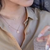  Dây chuyền chữ cái đuôi trái tim vàng 18k bạc s925 | Gix Jewelry 