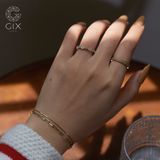  [CÓ SẴN] Nhẫn vàng 14k bản vuông line bi nửa hàng đá - ni 10 