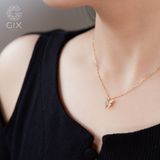  [CÓ SẴN] Dây chuyền bướm đính Moissanite vàng vàng 14k | Gix Jewel 