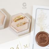  Nhẫn cưới vàng 18k đẹp đính kim cương tấm Gix - GCR25050094 