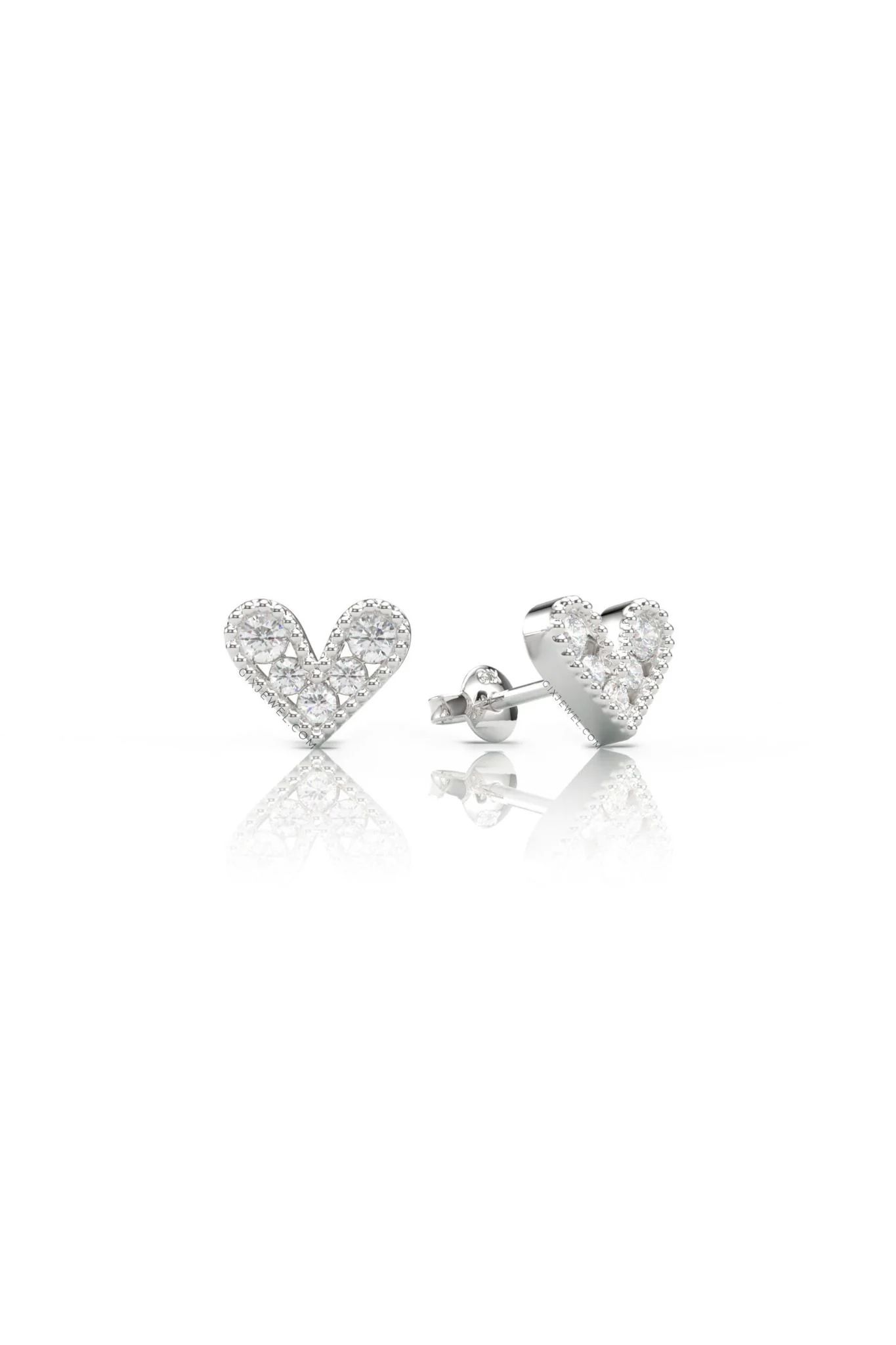  [CÓ SẴN] Bông tai moissanite trái tim vàng vàng 14k - GBT25050106 