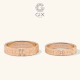  Nhẫn đôi đẹp bản to đính đá CZ cao cấp Gix - GCR25050110 