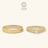  Nhẫn cưới Eternity vàng 18k đính kim cương Gixjewel - GCR25050114 