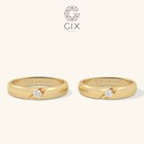  Nhẫn cưới đẹp vàng 14k đính kim cương Gixjewel - GCR25050052 