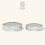  Nhẫn cưới vàng 610 vô cực đẹp khắc chữ Gix Jewel - GCR25050051 