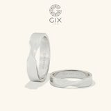  Nhẫn cưới vàng 14k vô cực đẹp khắc chữ Gix Jewel - GCR25050051 