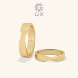  Nhẫn cưới vàng 10k vô cực đẹp khắc chữ Gix Jewel - GCR25050051 