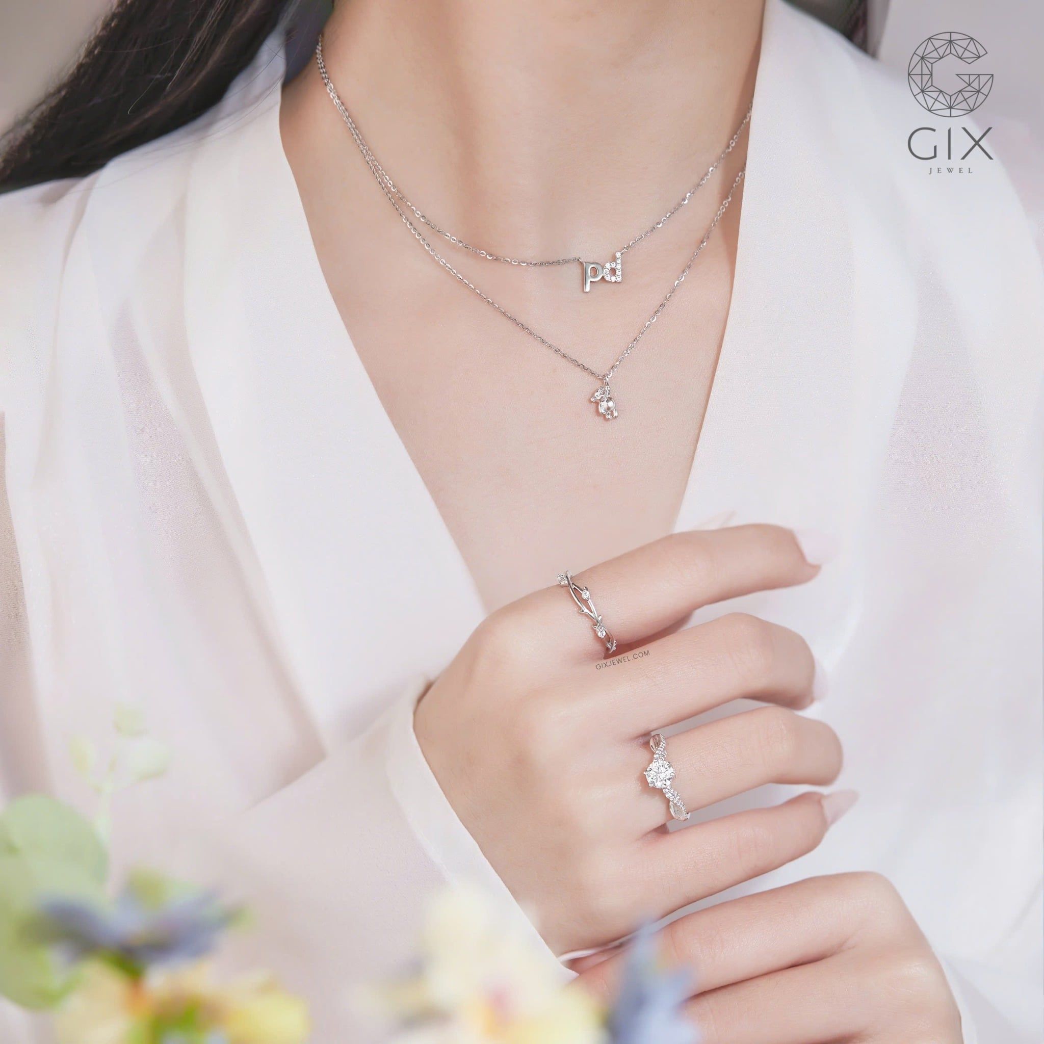  Nhẫn cầu hôn vàng 18k Twine Soul | Gix 