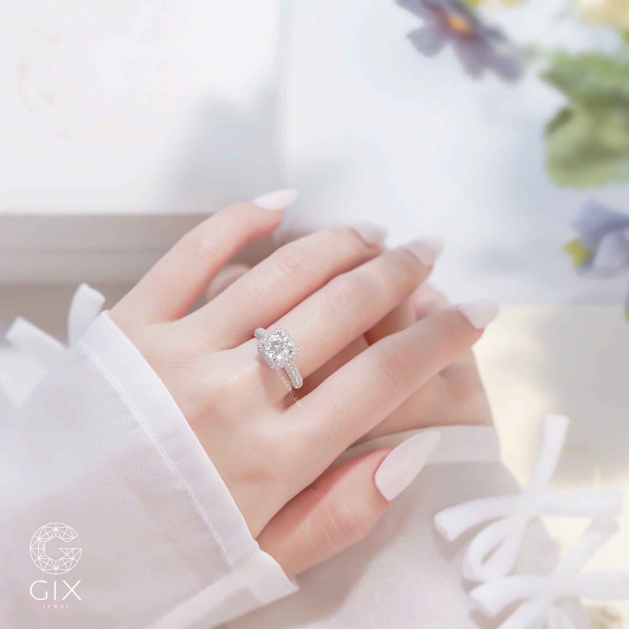 Nhẫn cầu hôn bạc Shine Woven | Gixjewel 