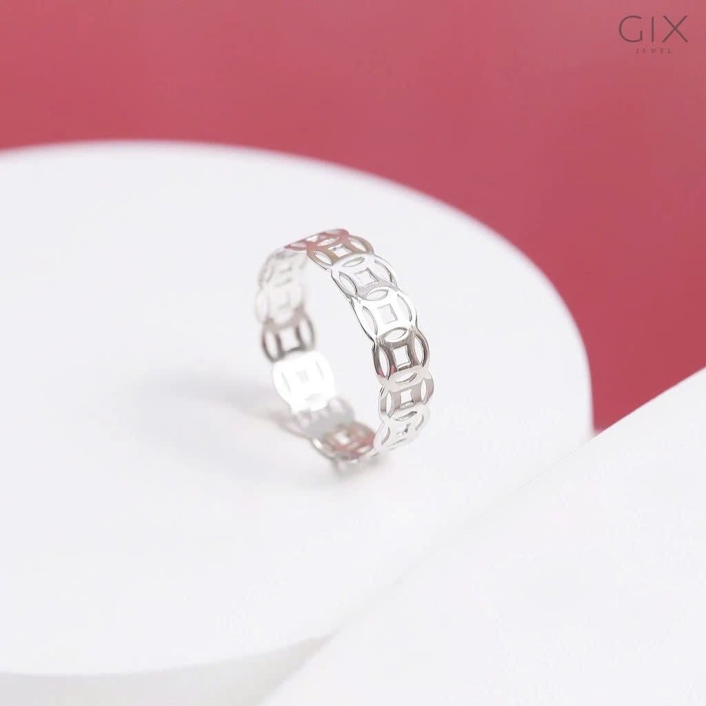  Nhẫn kim tiền nữ bạc & vàng 18k đẹp | Gix Jewel 