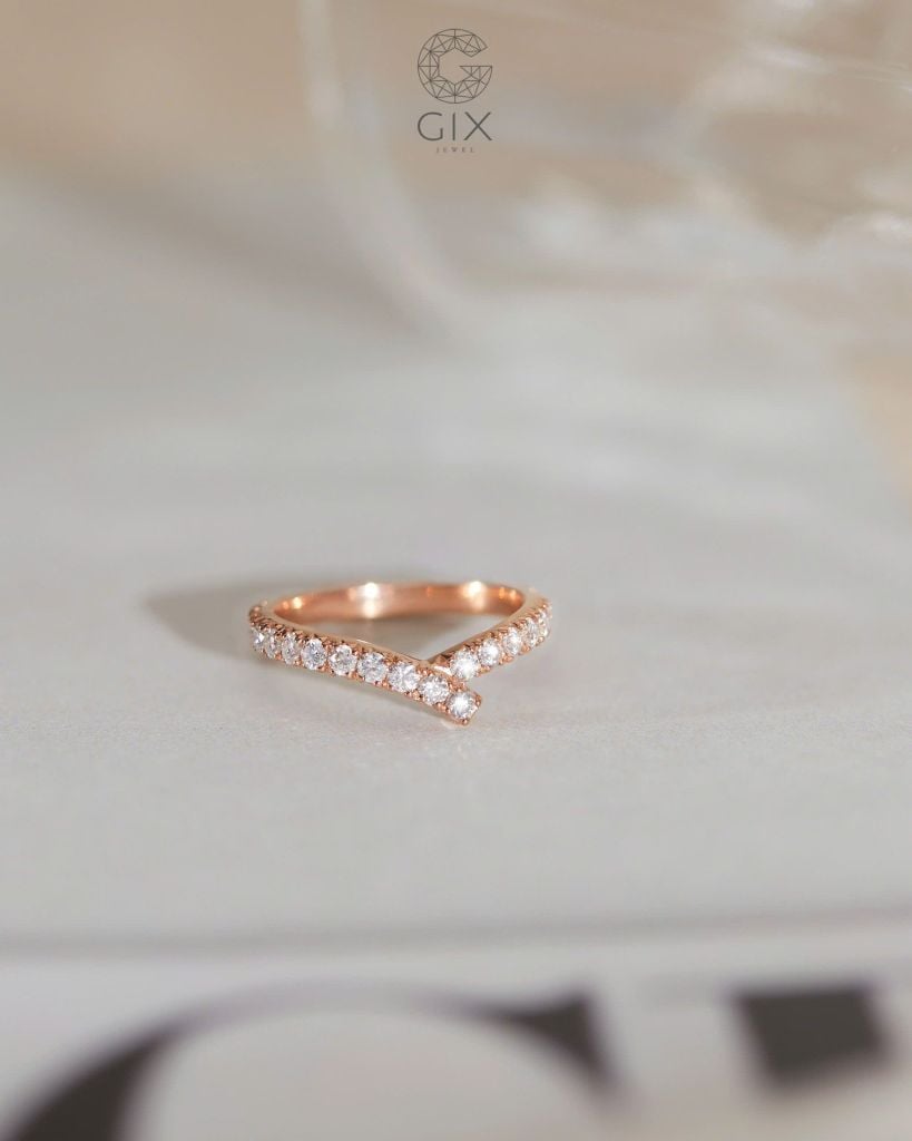  Nhẫn nữ vàng đẹp đính kim cương - Eternity Curves | Gix Jewel 