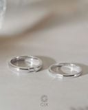  Nhẫn cưới vàng 10k đơn giản đẹp đính kim cương nhân tạo - GCR25050032 