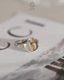  Nhẫn signet nam vàng 18k & bạc đẹp mặt xoay khắc kí tự | Gix Jewel 