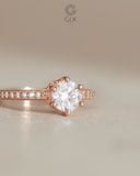  Nhẫn đính hôn vàng trắng 18k đính kim cương - Modern Crown | Gix Jewel 