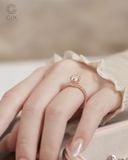  Nhẫn đính hôn vàng trắng 18k đính kim cương - Modern Crown | Gix Jewel 