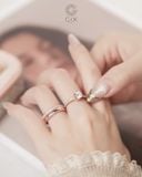  Nhẫn đính hôn vàng trắng 18k đính kim cương - Modern Crown | Gix Jewel 