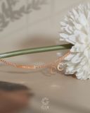  Vòng tay đôi nam nữ bạc & vàng đẹp sợi khoen lật khắc tên gắn chữ | Gix Jewel 