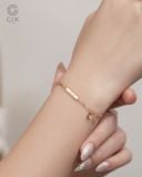  Vòng tay đôi nam nữ bạc & vàng đẹp sợi khoen lật khắc tên gắn chữ | Gix Jewel 