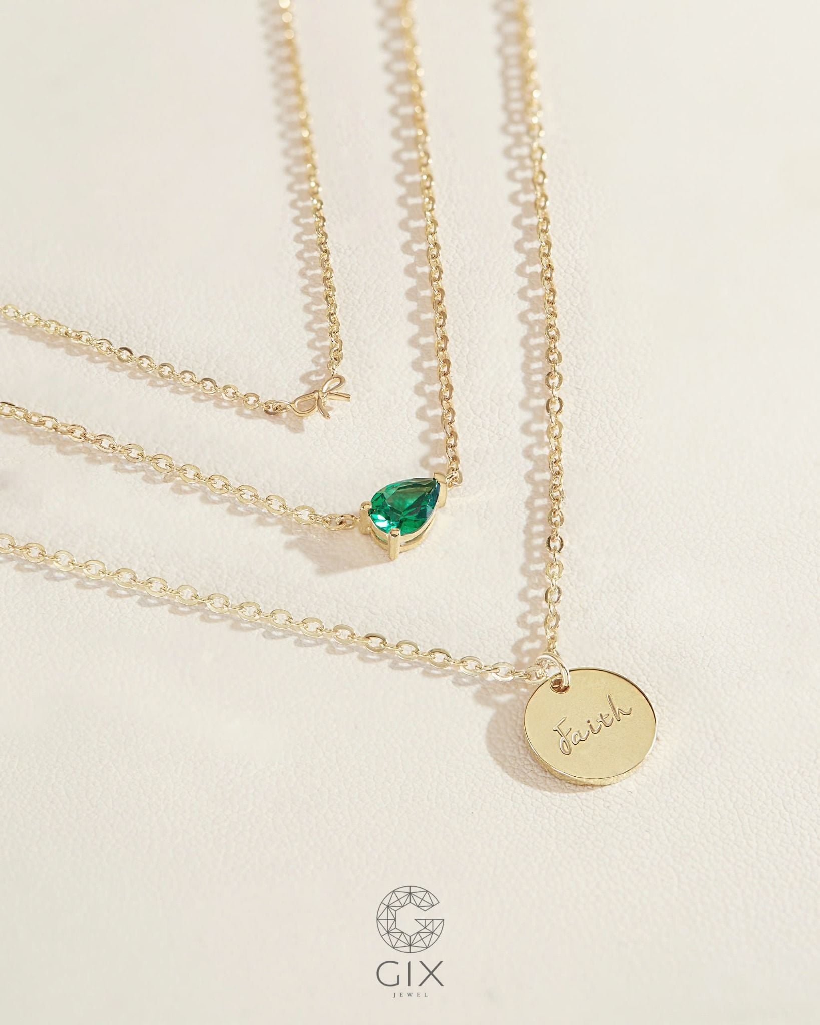  Dây chuyền nơ nhỏ vàng & bạc đẹp sợi mảnh - Ribbon Mini | Gix Jewelry 