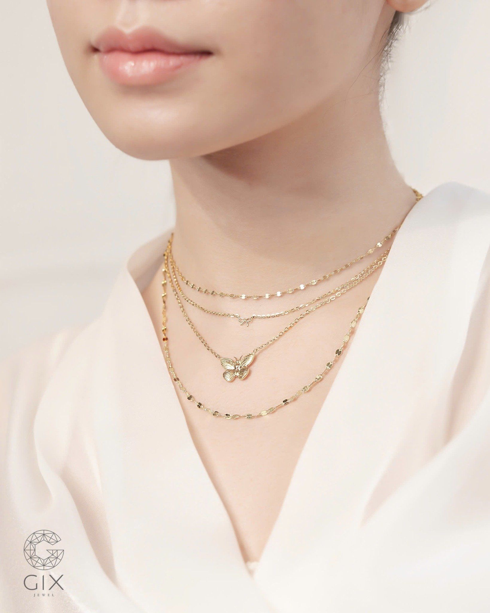  Dây chuyền bươm bướm vàng tây & bạc đẹp - Butterfly Whisper | Gix Jewelry 