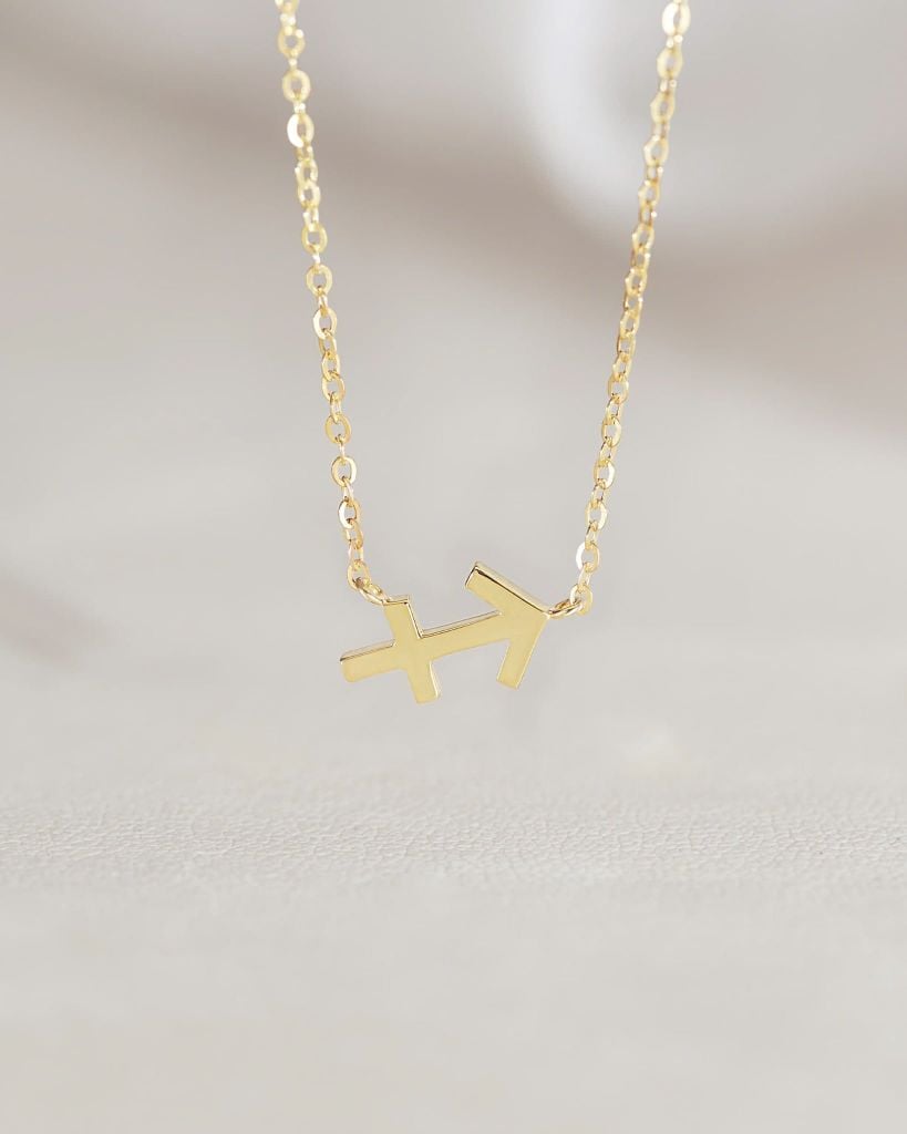  Dây chuyền cung hoàng đạo bạc mạ vàng 18k đẹp - Zodiac Sign | Gix Jewel 