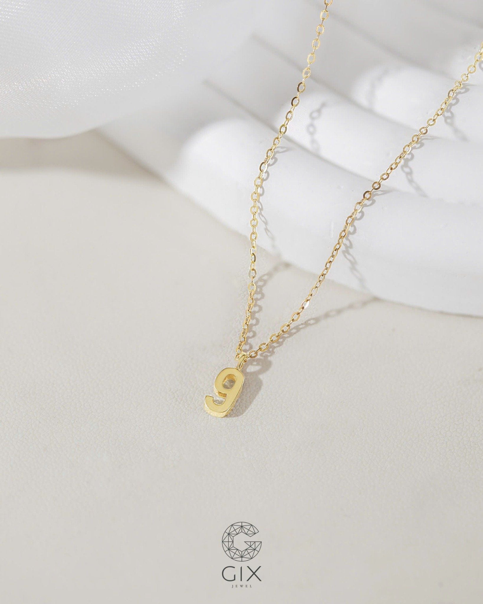  Dây chuyền số chủ đạo sợi bạc và vàng 18k - Number Necklace | Gix Jewelry 