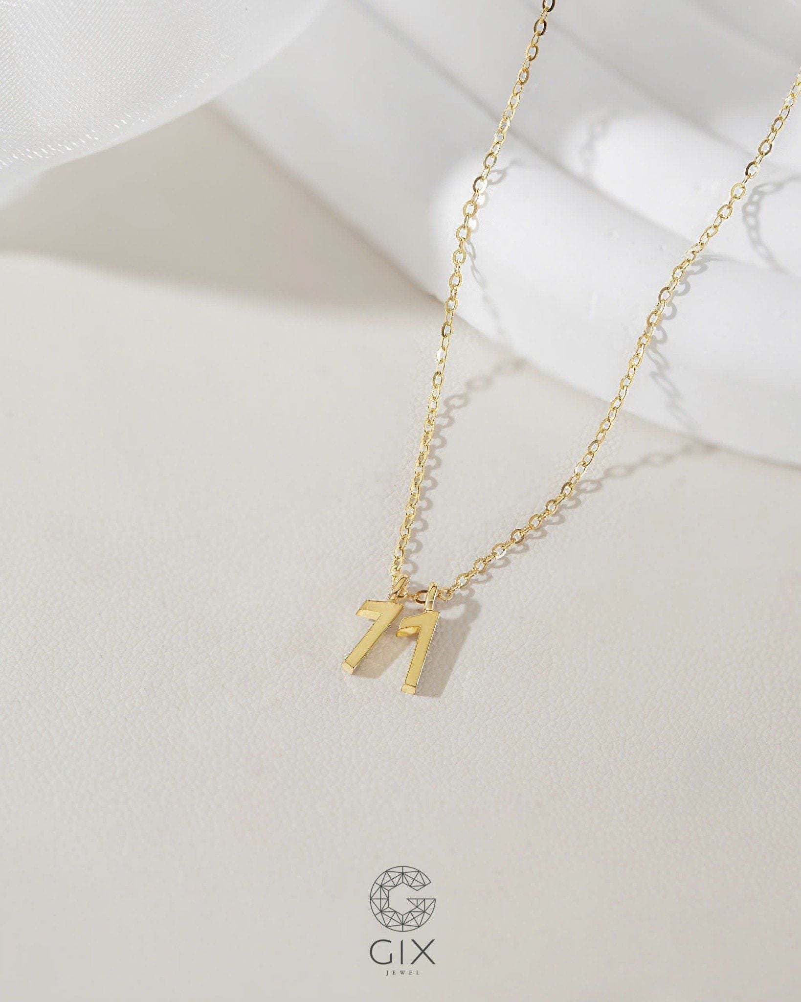  Dây chuyền số chủ đạo sợi bạc và vàng 18k - Number Necklace | Gix Jewelry 