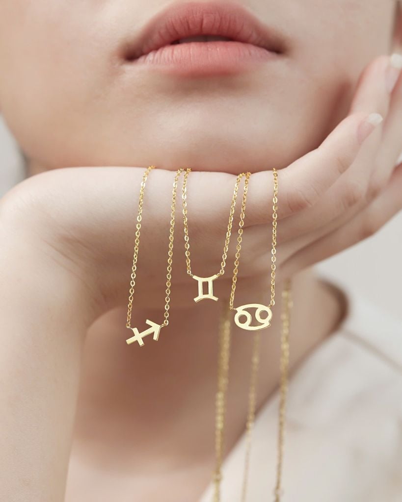 Dây chuyền cung hoàng đạo bạc mạ vàng 18k đẹp - Zodiac Sign | Gix Jewel 