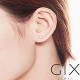  Bông tai bạc nữ mạ vàng trắng đẹp Gix Jewel Bảo Hành Trọn Đời SPGBT15 