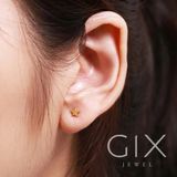 Bông hoa tai bạc nữ mặt trăng ngôi sao mạ vàng đơn giản đẹp lạ Gix Jewel SPGBT13 