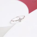  Nhẫn nữ bạc đẹp mạ vàng thánh giá HCM Gix Jewel SPGN22 