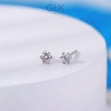  Bông tai Bạc nữ mạ vàng trắng đính đá CZ 3li sáng lấp lánh đẹp Gix Jewel SPGBT05 