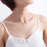  Dây chuyền bạc nữ đẹp mạ vàng đá CZ trắng cao cấp SPGDC07 | Gix Jewel 