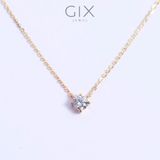  Dây chuyền bạc nữ đẹp mạ vàng đá CZ trắng cao cấp SPGDC07 | Gix Jewel 
