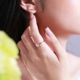  Nhẫn đính hôn bạc mạ vàng kim cương CZ Gix Jewel N72 