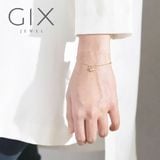  Lắc tay nữ bạc mạ vàng tim nổi Gix Jewel LT03 
