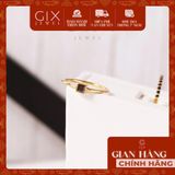  Nhẫn bạc nữ cá tính đá đen vuông minimalist Gix Jewel SPGN17 