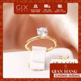  Nhẫn cầu hôn cao cấp bạc nữ mạ vàng đính đá CZ sang trọng Gix Jewel SPGN11 