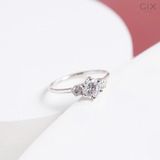  Nhẫn bạc nữ cao cấp mạ vàng đính ba viên đá phối hợp Gix Jewel SPGN47 