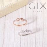  Nhẫn bạc đính đá nữ vô cực tiny mạ rose gold Gix Jewel N08 