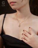  Vòng cổ thánh giá nam nữ vàng tây đẹp dáng mặt oval đính đá | Gixjewel 