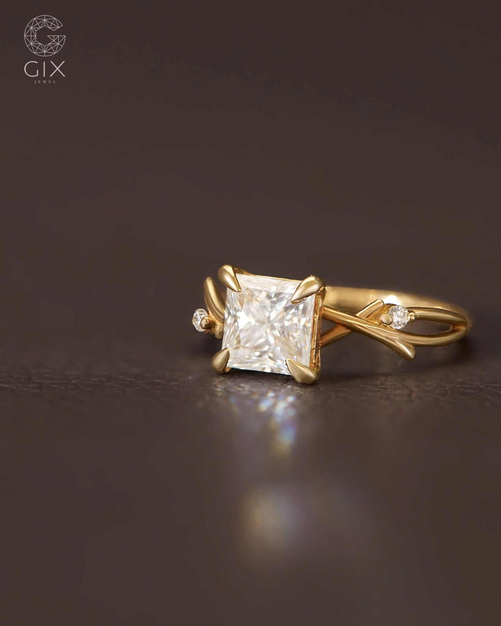  Nhẫn đính hôn kim cương vàng trắng 18k - Neon Kiss | Gix Jewel 