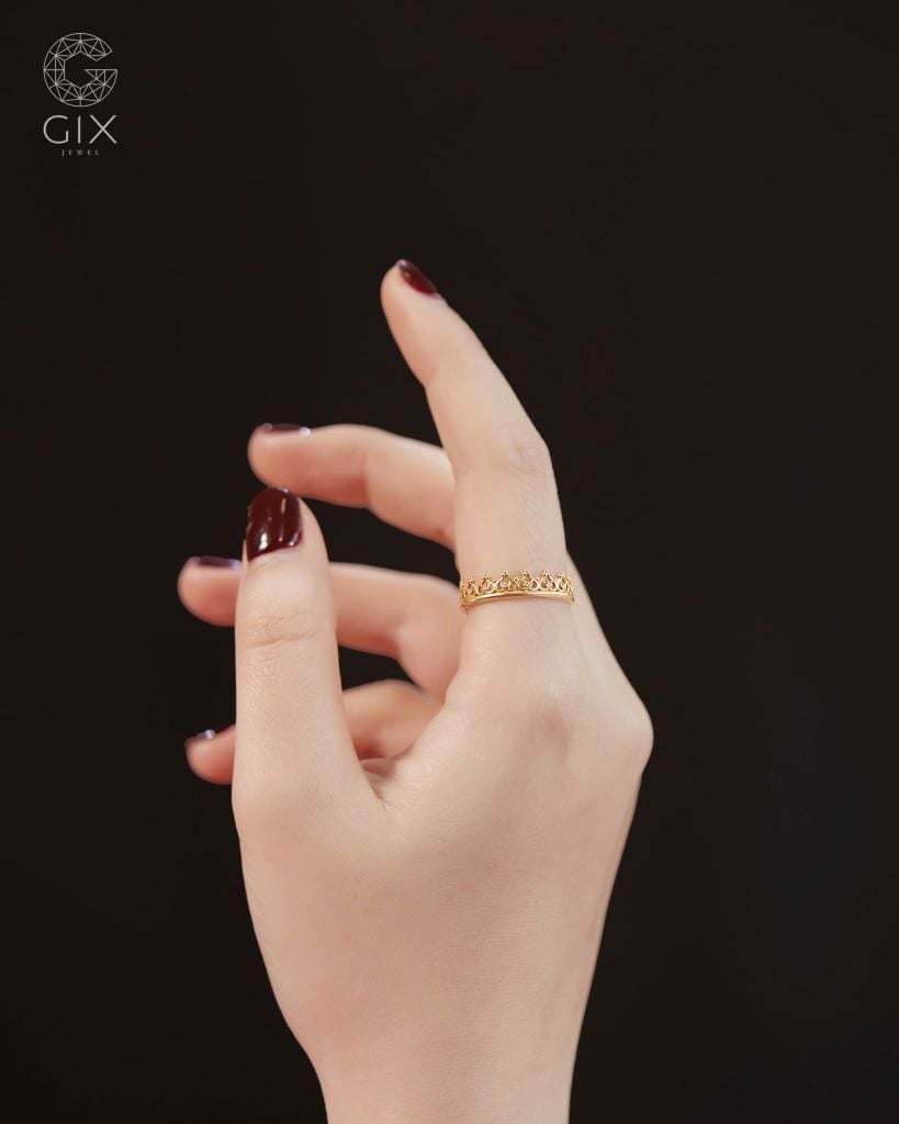  Nhẫn vương miện cho nữ vàng tây & bạc đẹp đính đá cao cấp | Gix Jewel 