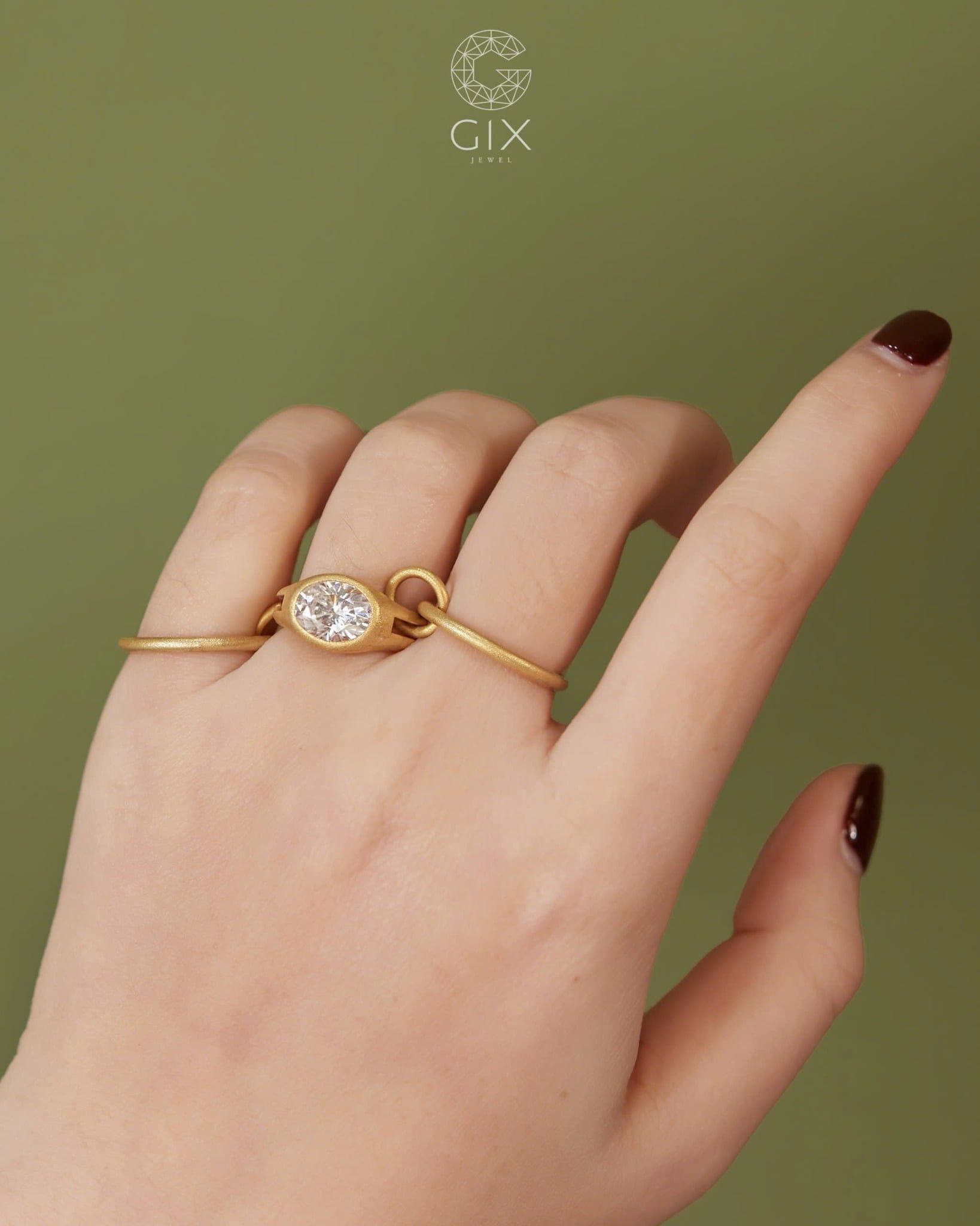  Nhẫn signet xếp nhiều vòng vàng tây 18k & bạc đẹp đeo cá tính | Gix Jewel 