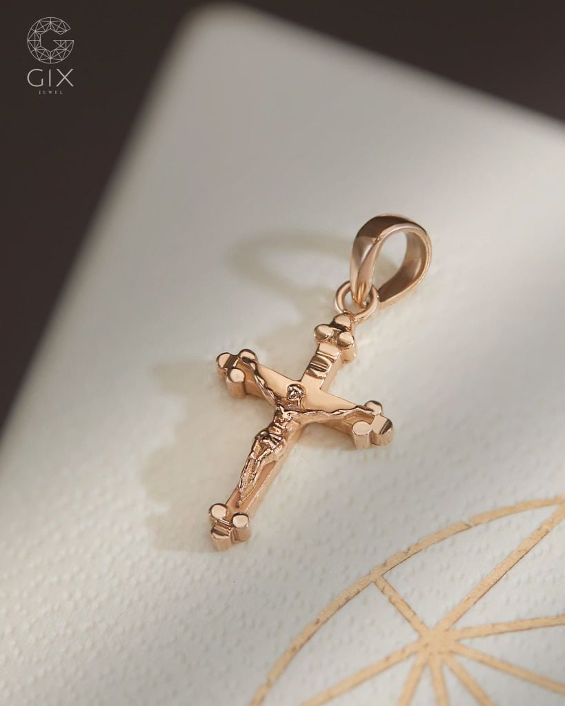  Dây chuyền thánh gía vàng 18k bạc ý 925 nam nữ kiểu mới hình chúa Giêsu GixJewelry 